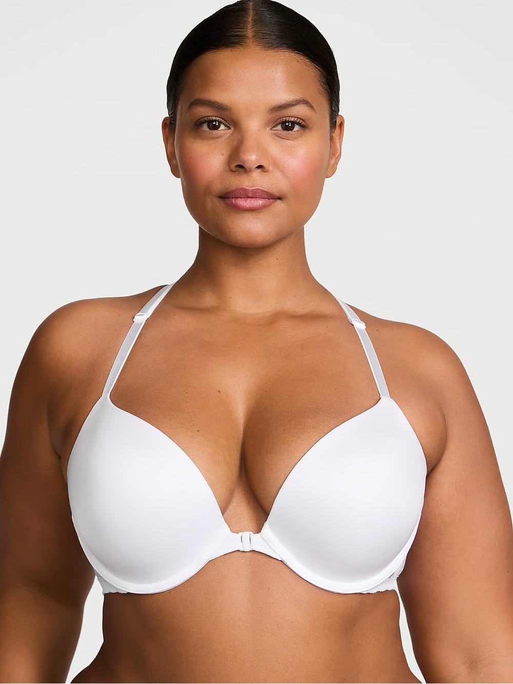 Victoria's Secret White Front-Close Plunge Bra